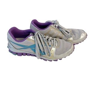 Reebok Real Flex Trainer J90049 Womens Size 9.5 Athletic Running Gray/Purple